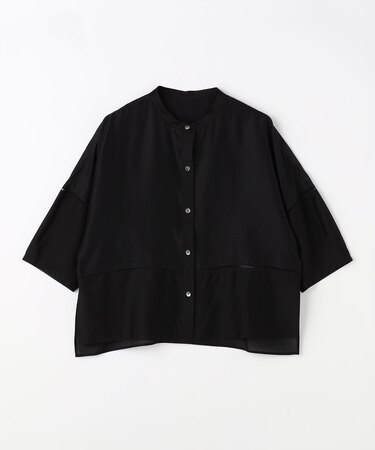 〔 Sサイズ 〕 ライトシルクウール ランタンスリーブシャツ