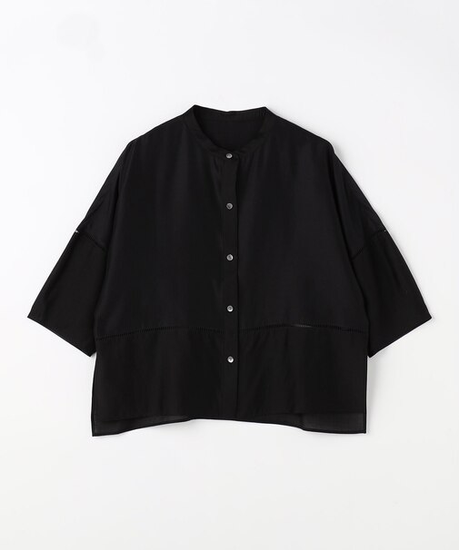 〔 Sサイズ 〕 ライトシルクウール ランタンスリーブシャツ