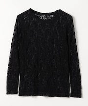 フラワージャージー スキンクルーネックプルオーバー