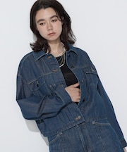 10オンスストレッチデニム フロントタックGジャン