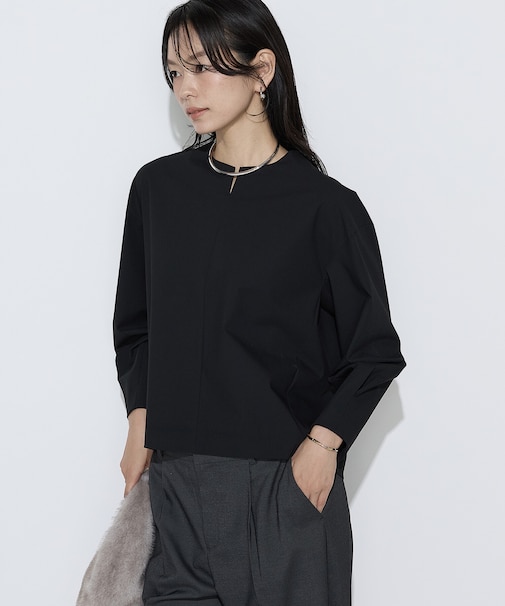 〔TALLサイズ〕【セットアップ対応】2WAYコンパクトストレッチ ブラウス
