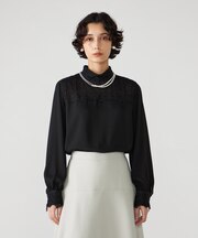 リバーレース/バックサテンアムンゼン ブラウス