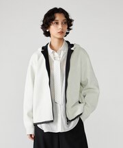 モールヤーン二重織 ジップアップフーディ