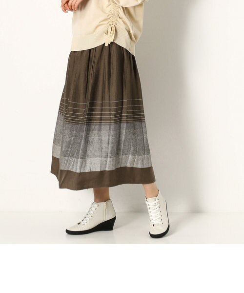 サイズ〕和紙ゴムスカート｜ギャバジンK．Tの通販｜&mall（アンド
