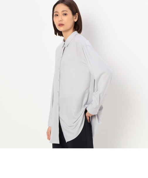 【洗える】マイクロスパン ちび襟シャツ