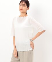 〔 +サイズ 〕 【洗える】シアーテレコ Ｔシャツ