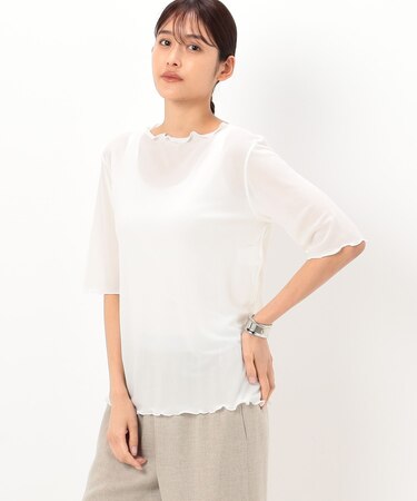 〔 +サイズ 〕 【洗える】シアーテレコ Ｔシャツ