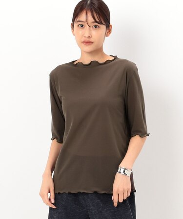 〔 +サイズ 〕 【洗える】シアーテレコ Ｔシャツ