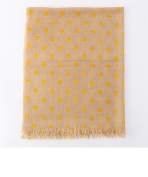 ウールストール 千鳥＆ドットプリントストール