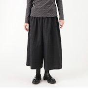 【セットアップ対応】ウール変形平織りゴム パンツ