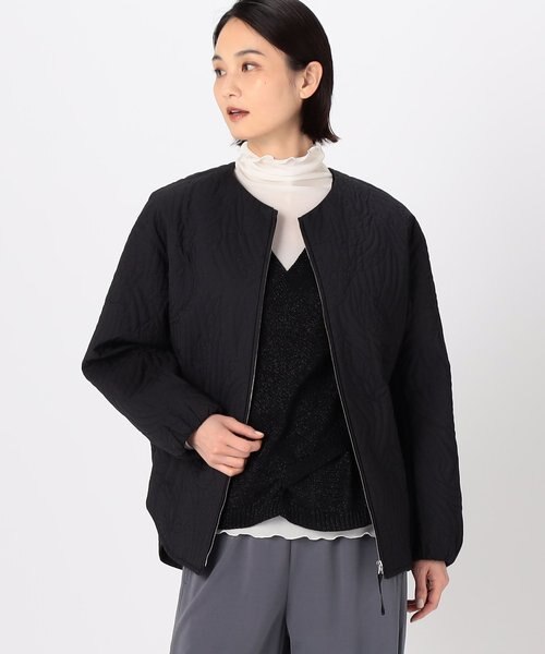 ギャバジン K．T（Gabardine K．T）/バティック柄キルト ノーカラーブルゾン バティック柄キルト ノーカラーブルゾン｜ギャバジンK．Tの通販