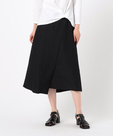 風通ジャカード 巻き風スカート