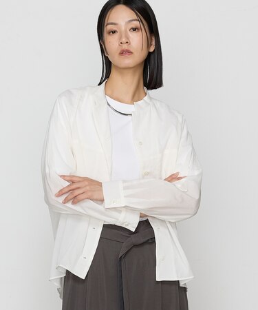 〔 +サイズ 〕 ドライオーガンジー ドルマンスリーブ シャツジャケット