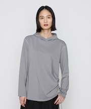 〔 +サイズ 〕 ハイゲージポンチ フード付きプルオーバー