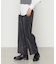細コーデュロイ ワイドパンツ