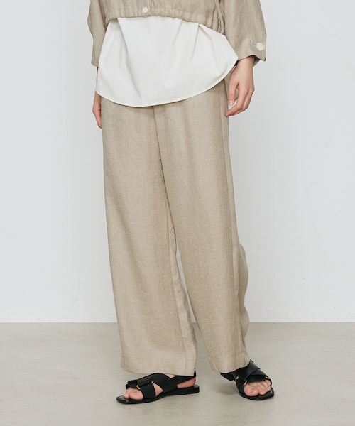 サイズ 〕 麻調合繊 ワイドパンツ｜ギャバジンK．Tの通販｜&mall