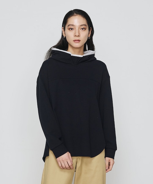 ギャバジン K．T（Gabardine K．T）/〔 +サイズ 〕 オーガニックコットン×リサイクルPe ドローストリングシアーセーター オーガニックコットン×リサイクルPe ドローストリングシアーセーター