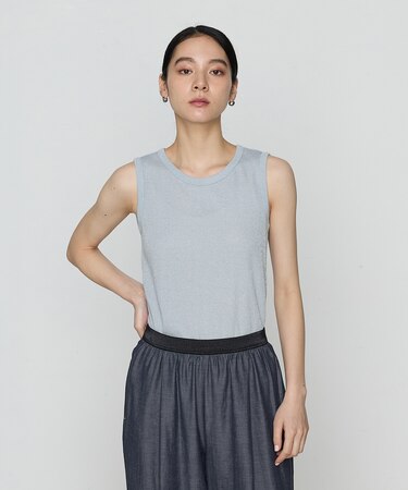 〔 +サイズ 〕 ラメテレコ タンクトップ