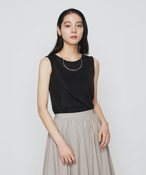 ラメテレコ タンクトップ