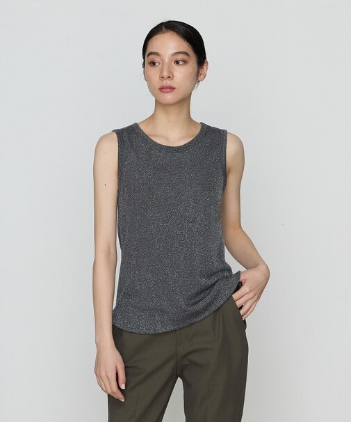 ラメテレコ タンクトップ