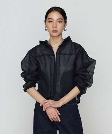 〔 +サイズ 〕 ラッセルメッシュダンボール シアーブルゾン