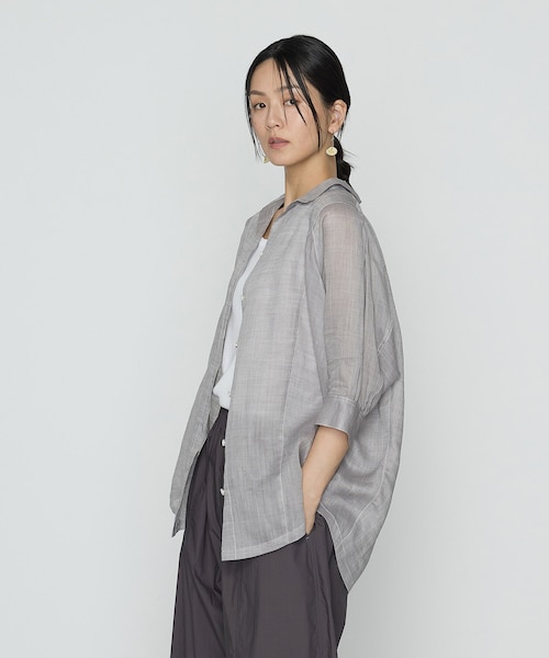 ギャバジン K．T（Gabardine K．T）/ラミーシャンブレー シアーシャツ サイズ 〕 ラミーシャンブレー シアーシャツ｜ギャバジンK．Tの通販