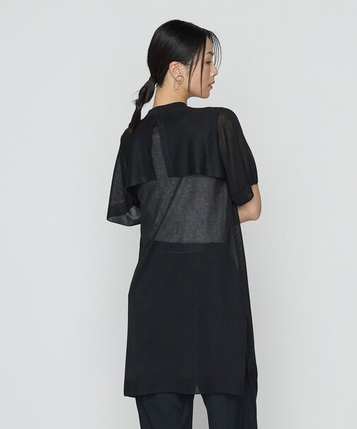 シャイニーシアーヤーン シアーロングカーデ