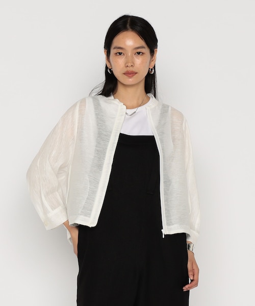 綿麻からみ 麻メッシュブルゾン｜ギャバジンK．Tの通販｜&mall