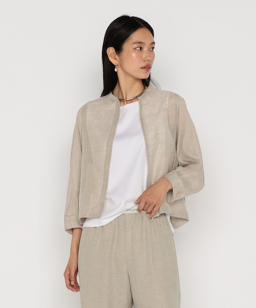 サイズ 〕 綿麻からみ 麻メッシュブルゾン｜ギャバジンK．Tの通販