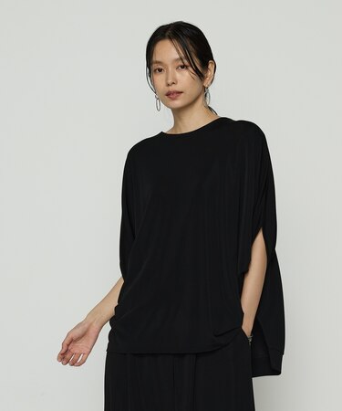 〔 +サイズ 〕 ハイテンションポンチライト ドルマンスリーブプルオーバー