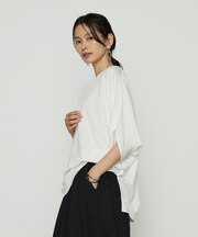 〔 +サイズ 〕 ハイテンションポンチライト ドルマンスリーブプルオーバー