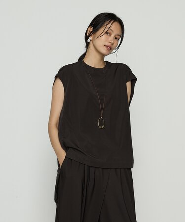 〔 +サイズ 〕 ハイテンションポンチライト フレンチスリーブロングプルオーバー