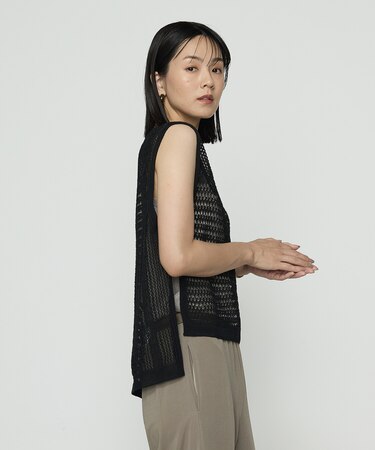 〔 +サイズ 〕 コイルヤーン レーシーベスト