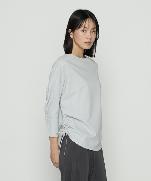 〔 +サイズ 〕 80／-ポンチ ブラウス見えプルオーバー