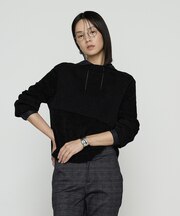 〔 +サイズ 〕 ストレッチモール マシュマロニットミラノリブセーター