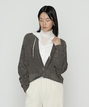 ストレッチモール マシュマロニットショートカーディガン