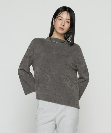 ストレッチモール マシュマロニットミラノリブセーター