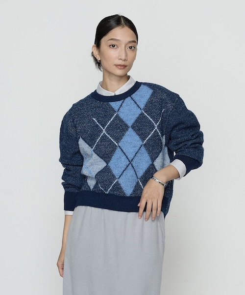 正規品♡トイプードルジャガード上下セット♡ボーダー 日本製】「無地＋ミックスジャガードボーダー」ドッキングプルオーバー