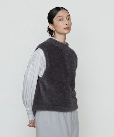 〔 +サイズ 〕 マイクロナイロンフェザーヤーン 2WAYベスト