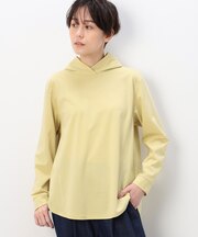 〔 +サイズ 〕 【洗える】ハイゲージポンチ 立襟風フードプルオーバー