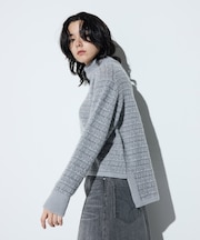 〔 +サイズ 〕 モヘヤブレンドヤーンセーター