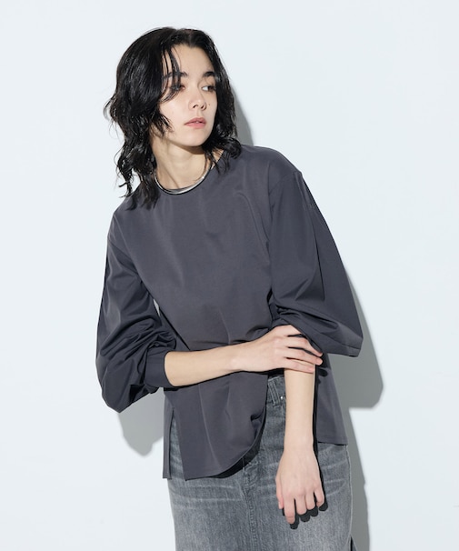 〔 +サイズ 〕 80ポンチ 袖パフカットソー