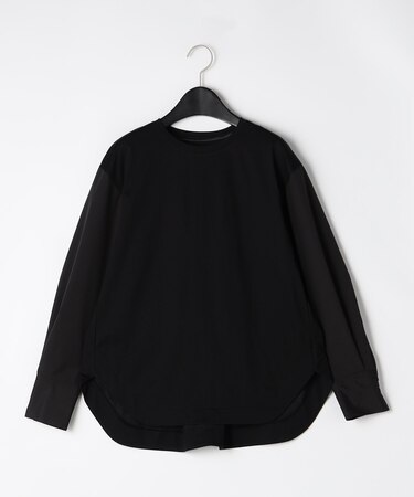 プレーティング天竺 袖カフスカットソー