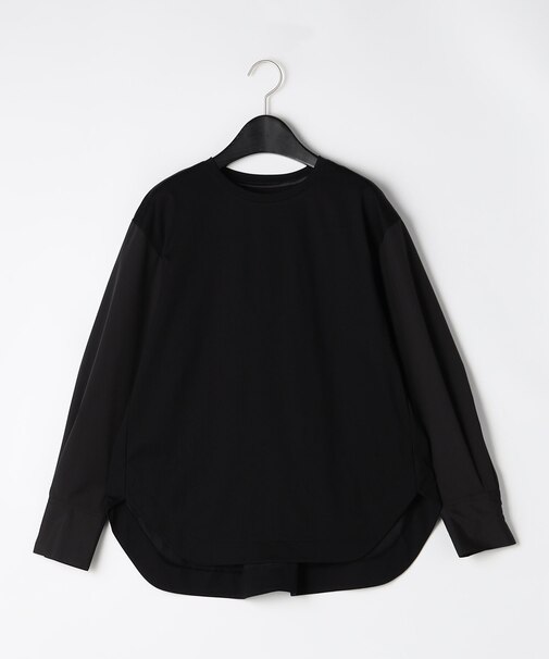 プレーティング天竺 袖カフスカットソー