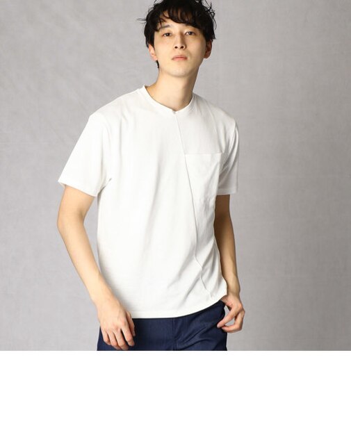 リネンプレーティング切り替えカットソー