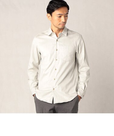 【Begie-Begie/べジべジ】フェイクスエード ショートポイントカラーシャツ