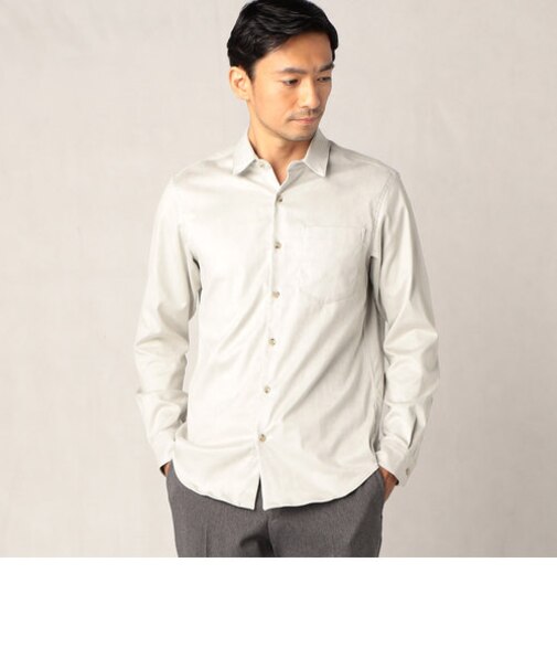 【Begie-Begie/べジべジ】フェイクスエード ショートポイントカラーシャツ