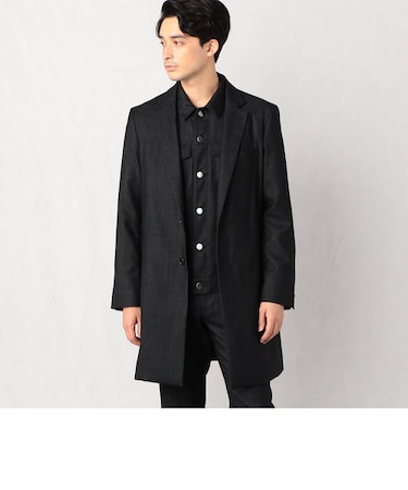 ウールデニム チェスターコート