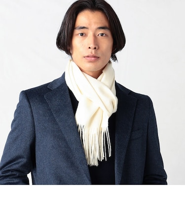 ソリッドカシミヤマフラー　