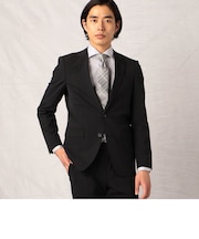 マルチカラーストライプ　ポリエステル セットアップジャケット